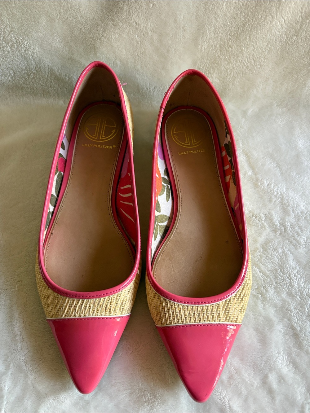 Lilly Pulitzer Via Palm Beach Ballet Flats Women’s Size 7.5M Pointed Toe